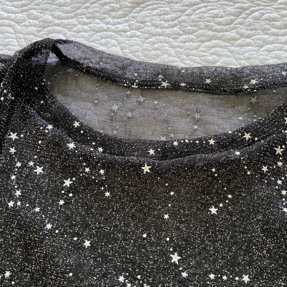 Amazon Wdirara Sheer Half Sleeve Top Whimsygoth, Witchey, Dark Romantic - Picture 9 of 11